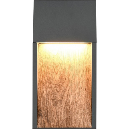 Kinkiet zewnętrzny Salmon Trio | LED 3000K, imitacja drewna