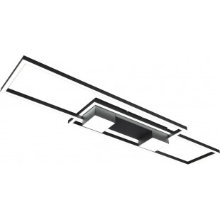 Plafon nowoczesny z pilotem Albany LED 100cm czarny mat Trio