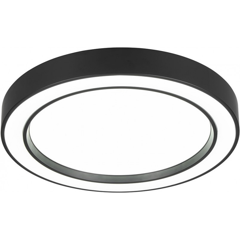Plafon LED czarny Arco z pilotem | Reality - 40cm