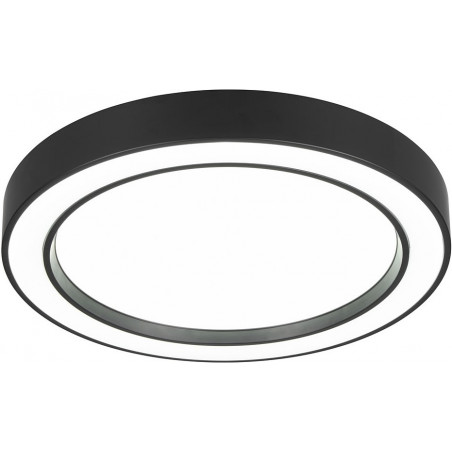 Plafon LED czarny Arco z pilotem | Reality - 40cm