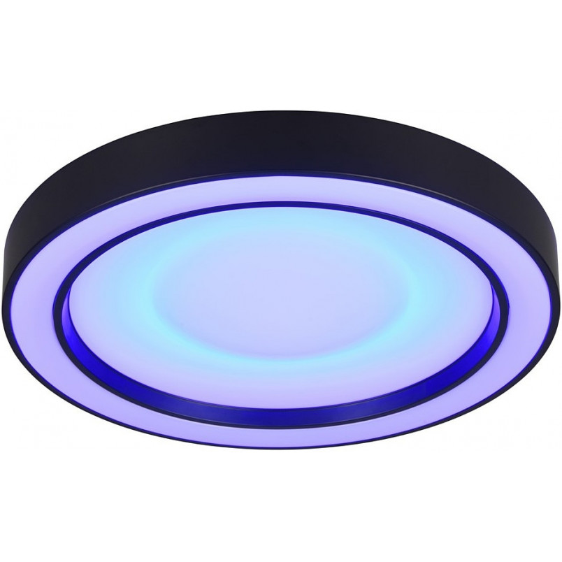 Plafon LED czarny Arco z pilotem | Reality - 40cm