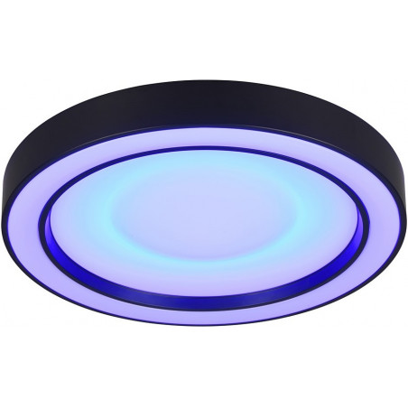 Plafon LED czarny Arco z pilotem | Reality - 40cm