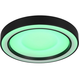 Plafon LED czarny Arco z pilotem | Reality - 40cm