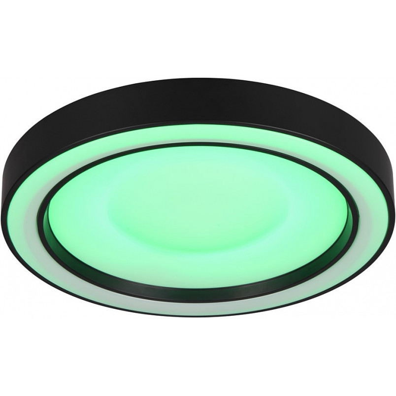 Plafon LED czarny Arco z pilotem | Reality - 40cm