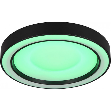 Plafon LED czarny Arco z pilotem | Reality - 40cm