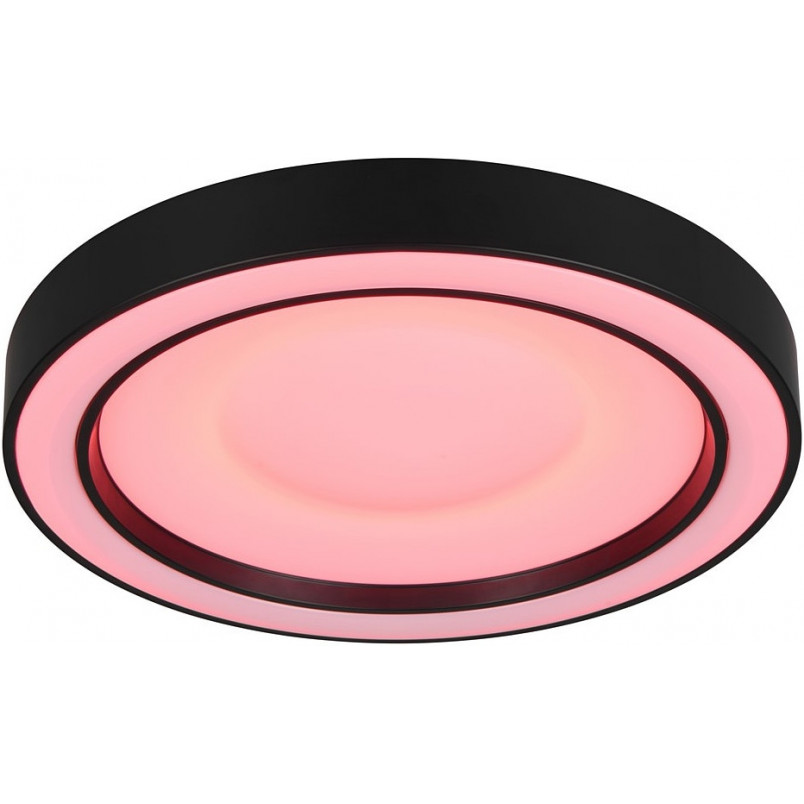 Plafon LED czarny Arco z pilotem | Reality - 40cm