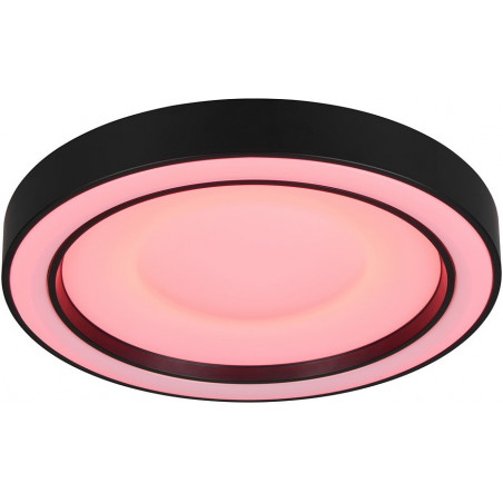 Plafon LED czarny Arco z pilotem | Reality - 40cm