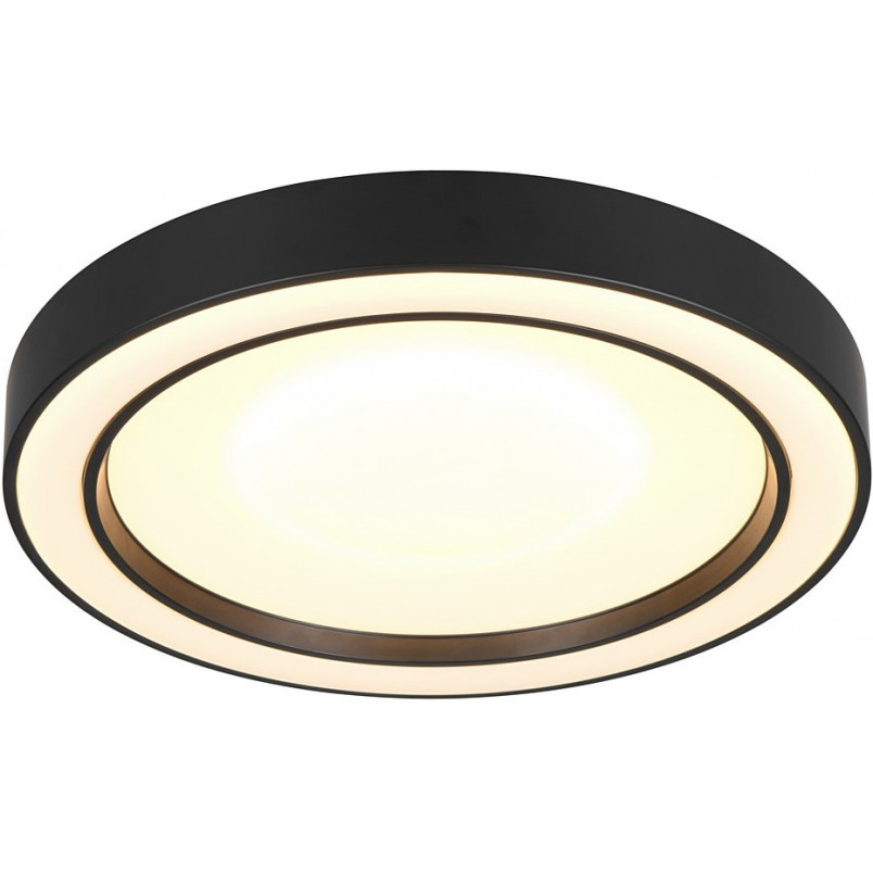 Plafon LED czarny Arco z pilotem | Reality - 40cm