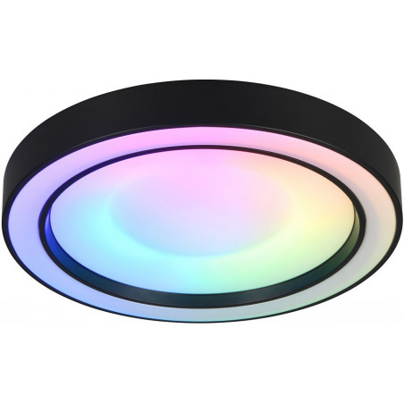 Plafon LED czarny Arco z pilotem | Reality - 40cm