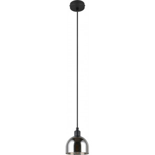 Lampa wisząca Molly - szkło, chrom/czarny | Reality