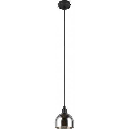 Lampa wisząca Molly - szkło, chrom/czarny | Reality