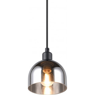 Lampa wisząca Molly - szkło, chrom/czarny | Reality