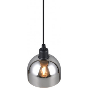 Lampa wisząca Molly - szkło, chrom/czarny | Reality