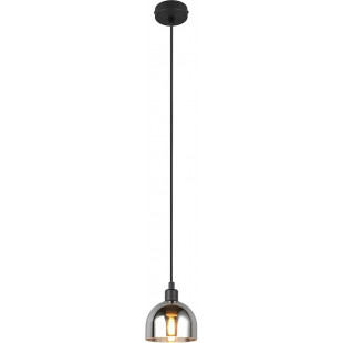 Lampa wisząca Molly - szkło, chrom/czarny | Reality