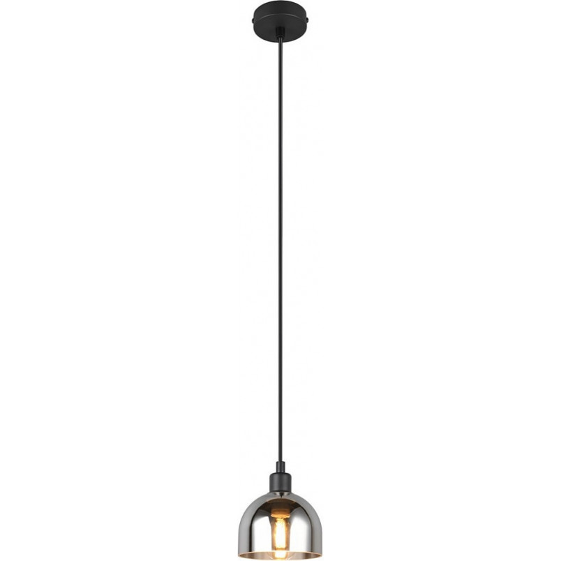 Lampa wisząca Molly - szkło, chrom/czarny | Reality