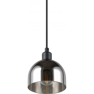 Lampa wisząca Molly - szkło, chrom/czarny | Reality