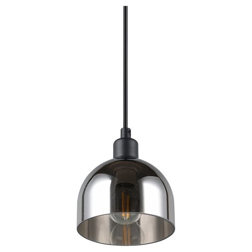 Lampa wisząca Molly - szkło, chrom/czarny | Reality