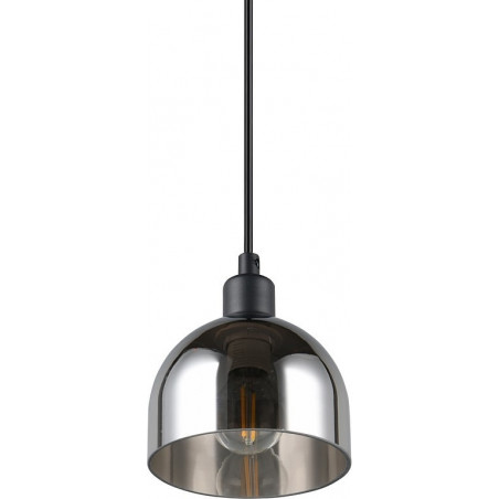Lampa wisząca Molly - szkło, chrom/czarny | Reality