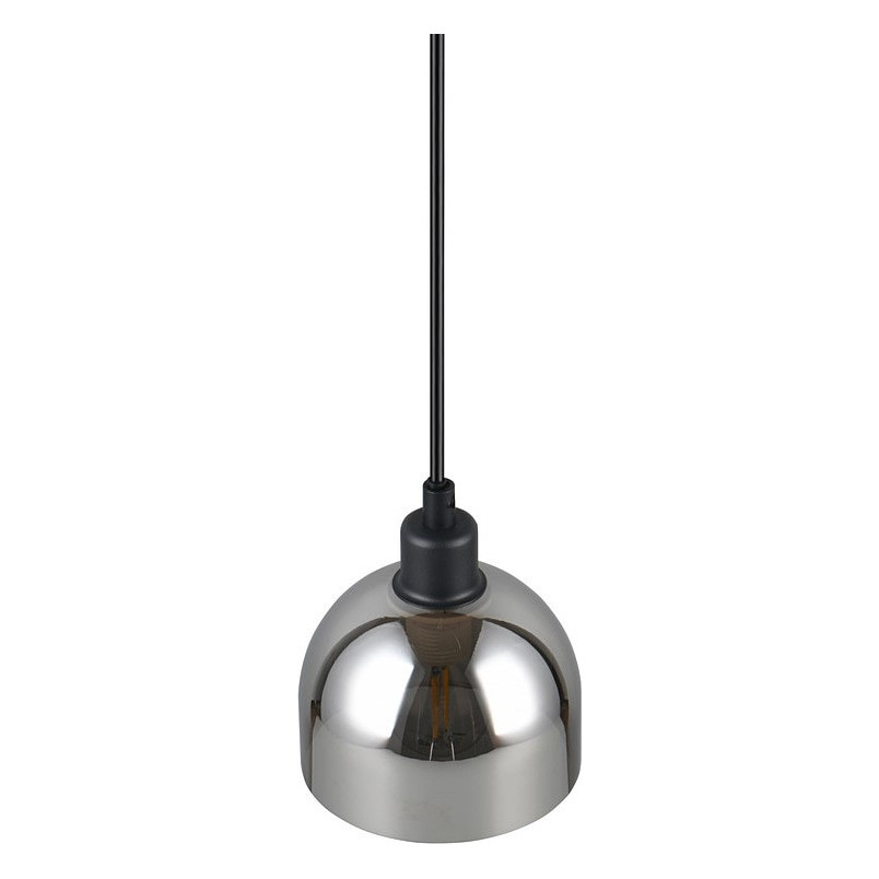 Lampa wisząca Molly - szkło, chrom/czarny | Reality