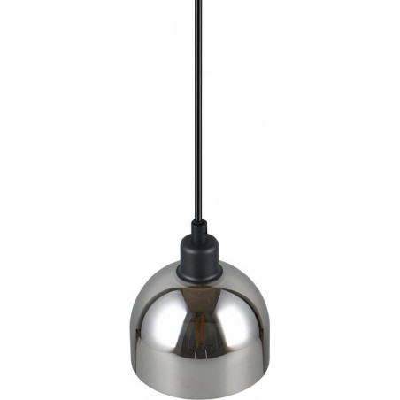 Lampa wisząca Molly - szkło, chrom/czarny | Reality