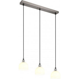 Lampa wisząca Molly III - szklana, potrójna, biały/nikiel | Reality