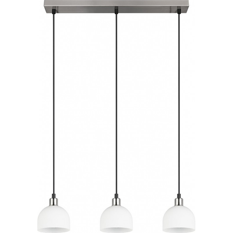 Lampa wisząca Molly III - szklana, potrójna, biały/nikiel | Reality