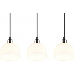 Lampa wisząca Molly III - szklana, potrójna, biały/nikiel | Reality