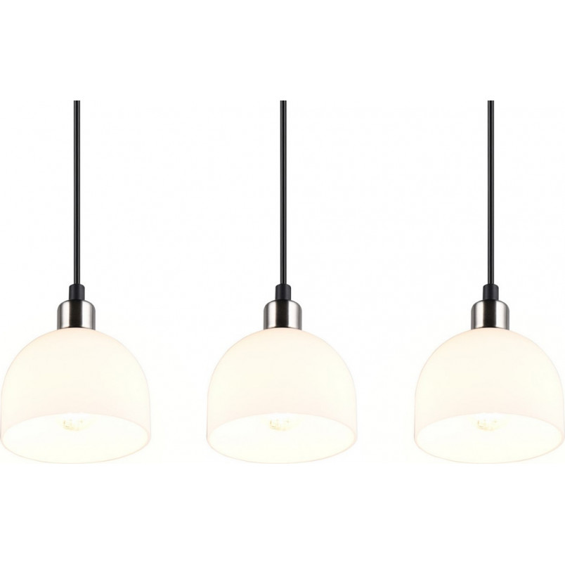 Lampa wisząca Molly III - szklana, potrójna, biały/nikiel | Reality