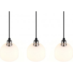 Lampa wisząca Molly III - szklana, potrójna, biały/nikiel | Reality