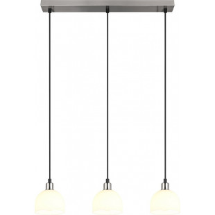 Lampa wisząca Molly III - szklana, potrójna, biały/nikiel | Reality