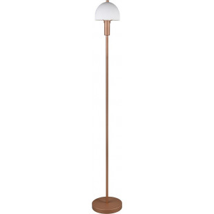 Lampa podłogowa szklany klosz retro Glenn 120cm opal / brąz Reality
