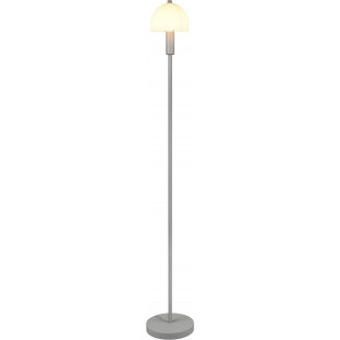 Lampa podłogowa szklany klosz retro Glenn 120cm opal / ciemny szary Reality