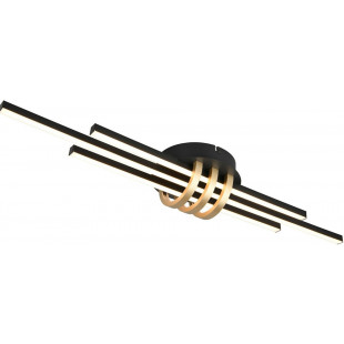 Plafon LED Cinto: Nowoczesny Design, 81cm, Czarno-Złoty | Reality