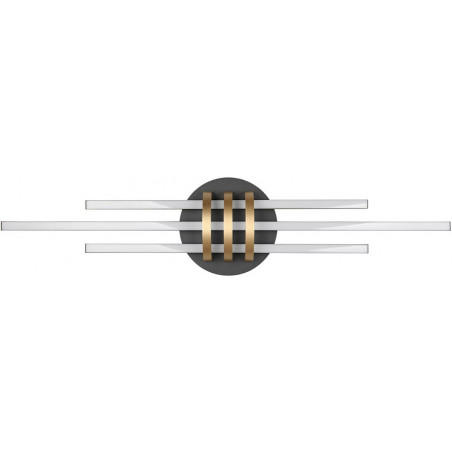 Plafon LED Cinto: Nowoczesny Design, 81cm, Czarno-Złoty | Reality