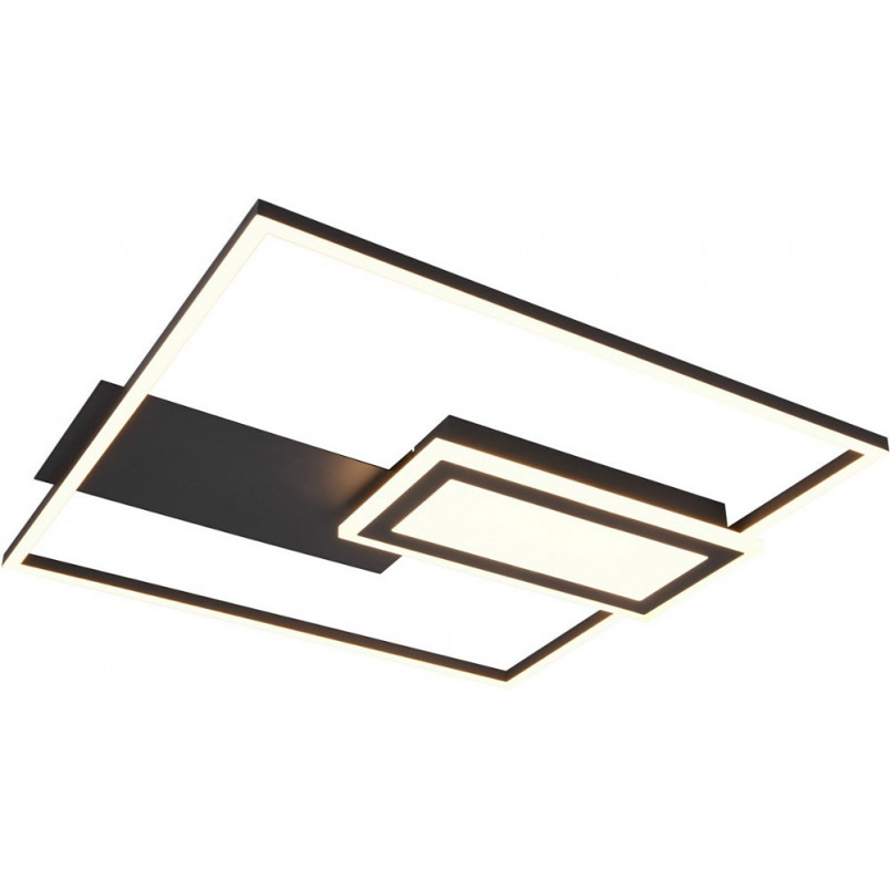 Plafon LED Spiro czarny mat z pilotem | Reality
