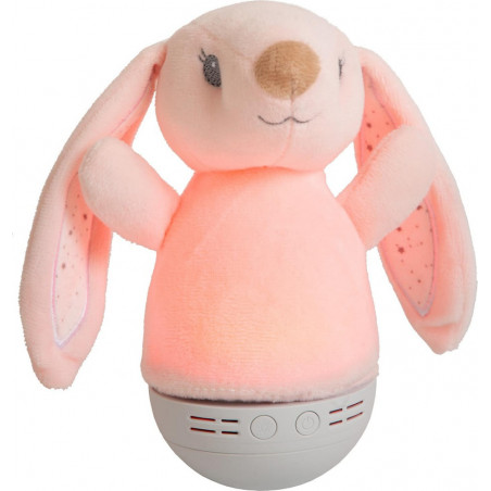 Lampka nocna Dolly Bunny Lucide - Różowa, z muzyką | Sklep z lampami
