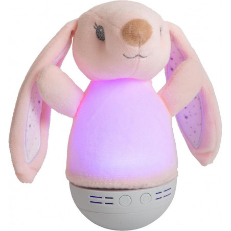 Lampka nocna Dolly Bunny Lucide - Różowa, z muzyką | Sklep z lampami