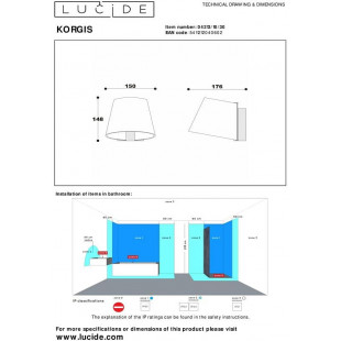 Kinkiet LED do łazni Korgis | Lucide - Nowoczesny design