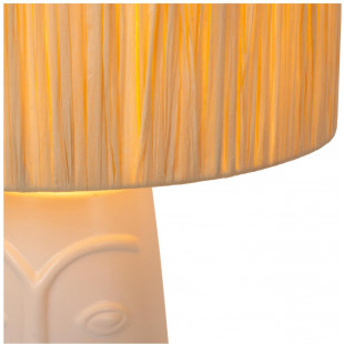 Lampa stołowa ceramiczna boho Viso | Biały/Kremowy | Lucide