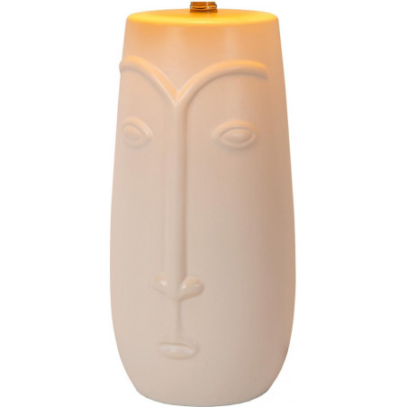 Lampa stołowa ceramiczna boho Viso | Biały/Kremowy | Lucide