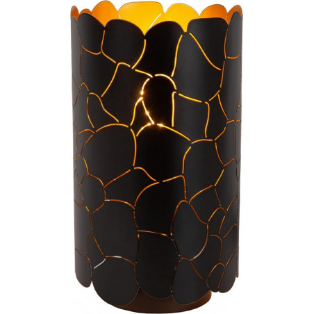 Lampa stołowa Almelo | Czarna, złota | Lucide