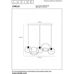 Lampa Loft Circle Czarno-Złota | Lucide - Oświetlenie