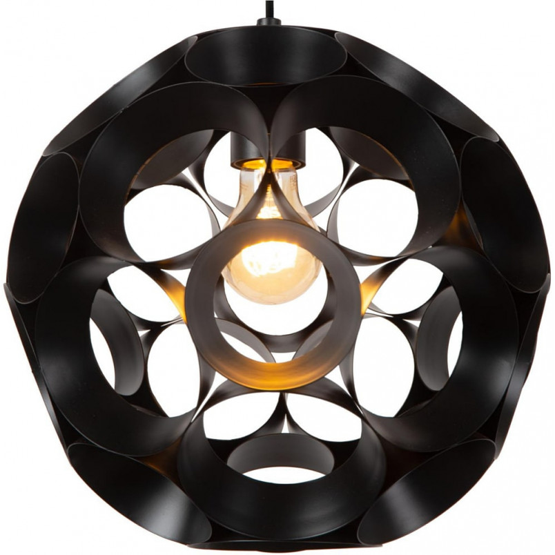 Lampa Wisząca Kula Czarna Lucide Hannelore | Sklep Lamp
