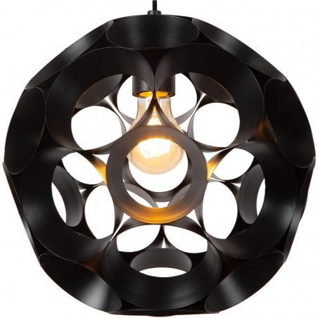 Lampa Wisząca Kula Czarna Lucide Hannelore | Sklep Lamp