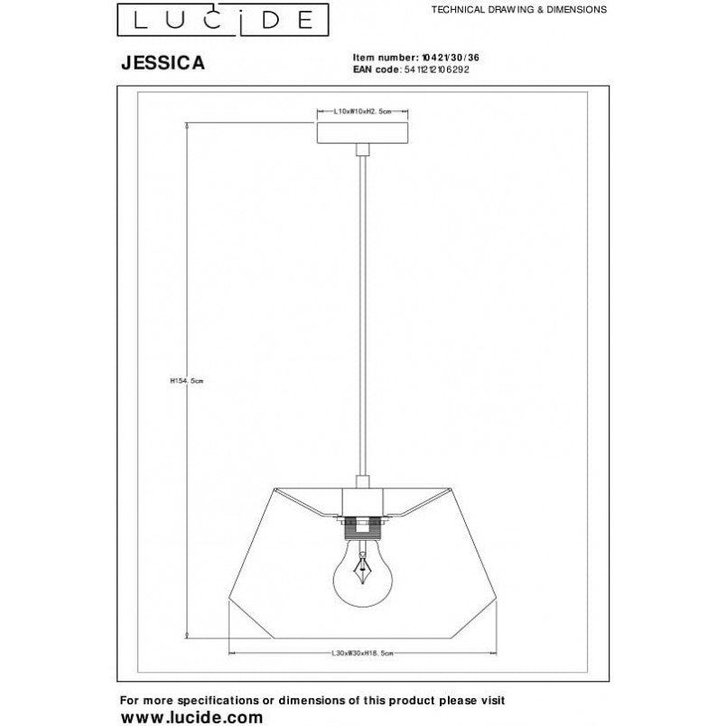 Lampa wisząca sznurkowa Jessica szara | Lucide - Odkryj!