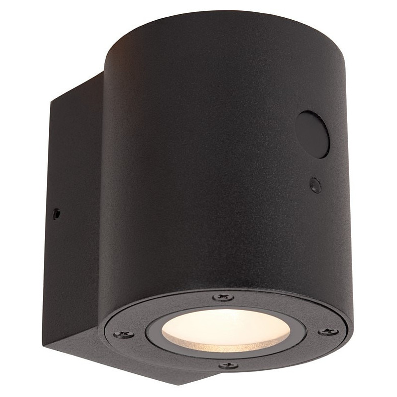 Kinkiet solarny Perth LED czarny - Lucide | Ogród w stylu