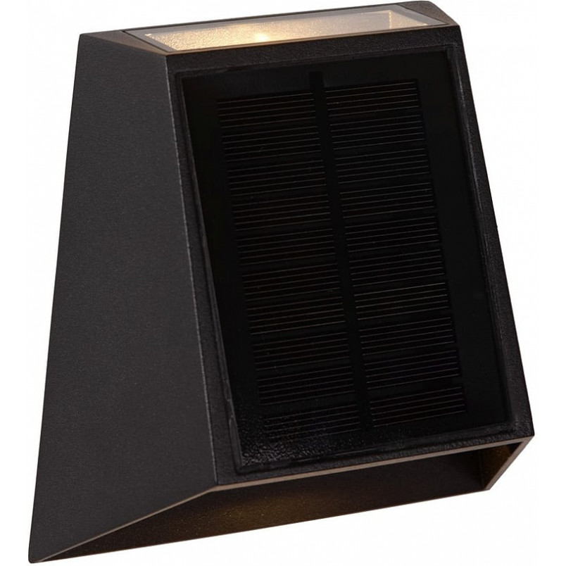 Kinkiet solarny Luton LED - czarny, Lucide | Ogród w stylu