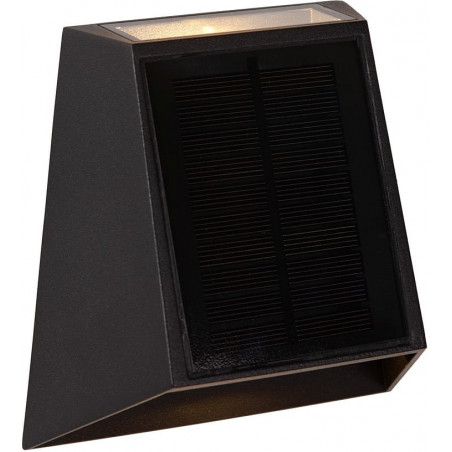 Kinkiet solarny Luton LED - czarny, Lucide | Ogród w stylu