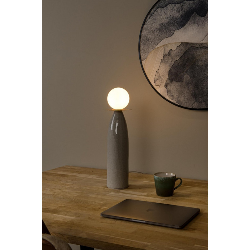 Lampa stołowa Figaro Lucide | Ceramiczna, Szklana Kula | Kup Online