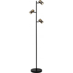 Lampa podłogowa szklana Lucide Upton | 3 punkty, czarny